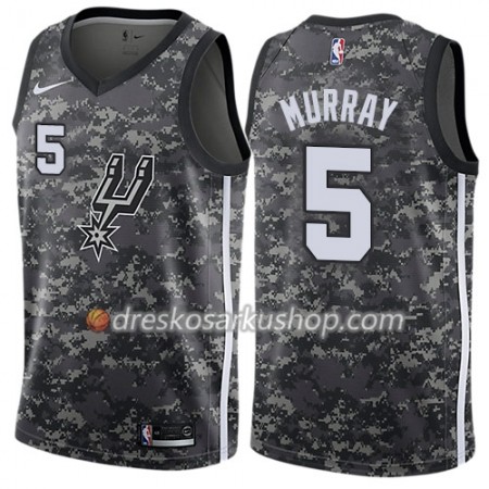 Muški NBA Dres San Antonio Spurs Dejounte Murray 5 Nike City Edition Crna Swingman